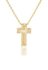 beautiful adjustable cross baby necklace